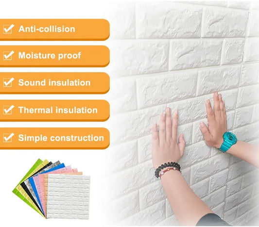 3D Self-Adhesive Foam Brick Wall Sticker