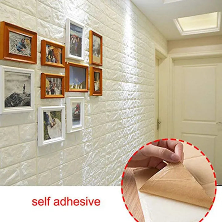 3D Self-Adhesive Foam Brick Wall Sticker